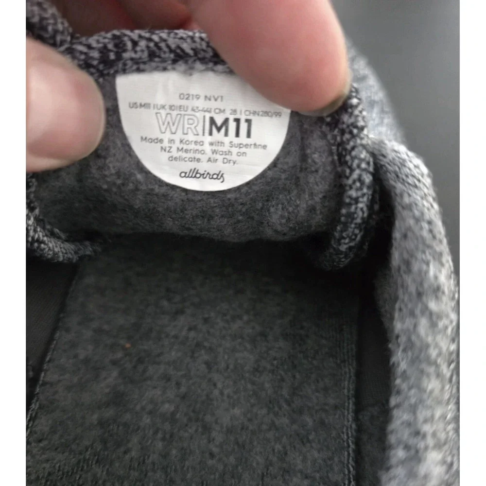 Allbirds Wool‎ Runners Natural Grey Low Top Sneaker Shoes Men's 11